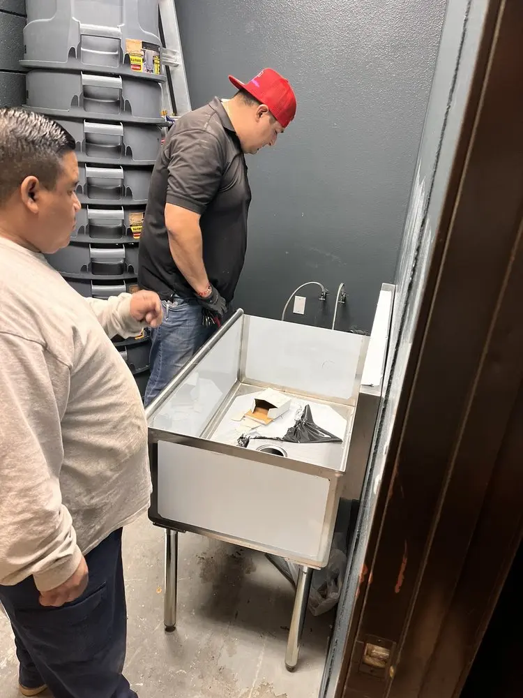 Commercial plumbing and sink installation in Springville